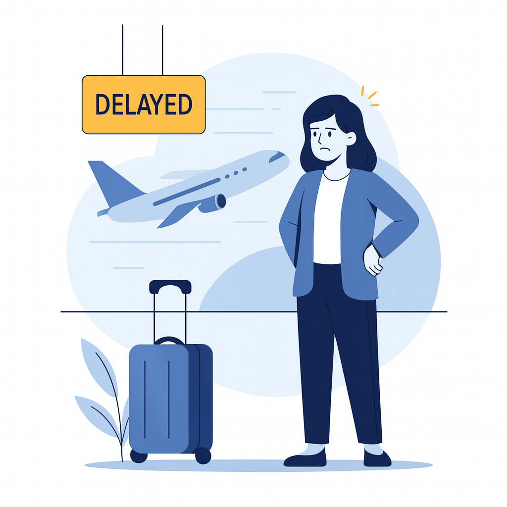 Flight delay compensation illustration